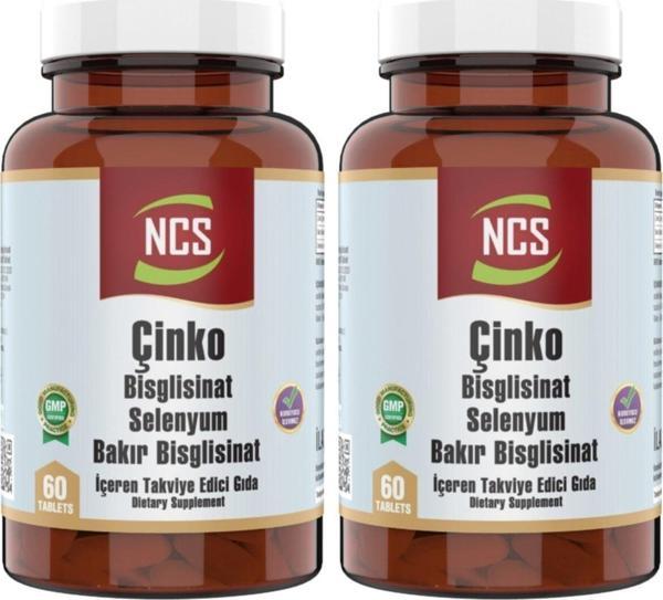 Ncs Çinko Bisglisinat & Bakır Selenium Zinc 2 X 60 Tablet - Image 1