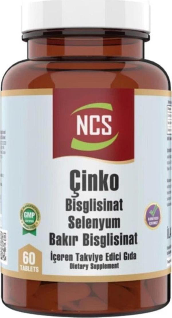 Ncs Çinko Zinc Bisglisinat Bakır Bisglisinat Selenyum 60 Tablet - Image 1