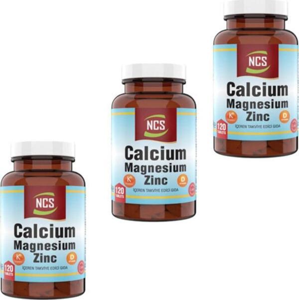 Ncs Kalsiyum Magnezyum Çinko Vitamin D K 120 Tablet 3 Kutu - Image 1