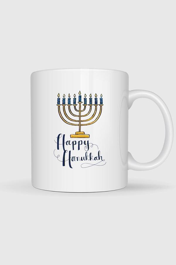  Happy Hanukka Tasarımlı Kupa Bardak - Image 1
