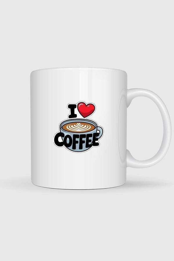  İ Love Coffee Tasarımlı Kupa Bardak - Image 1