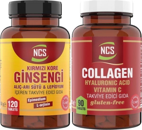 Ncs Kırmızı Kore Ginseng 120 Tablet Collagen 90 Tablet Kolajen - Image 1
