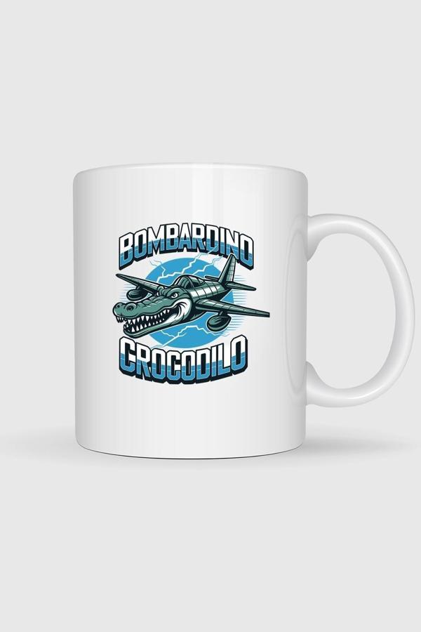  Bombardino Crocodilo Baskılı Kupa Bardak - Image 1