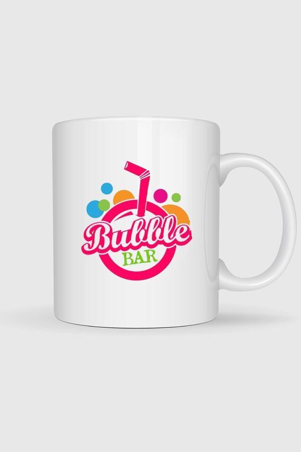  Kabarcık Çay Cafe Süt Logo Tasarımlı Kupa Bardak - Image 1