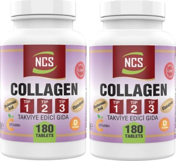 Ncs Kollajen Hidrolize Collagen Tip 1-2-3 Glutatyon Vitamin C 180 X 2 Kutu - Image 1