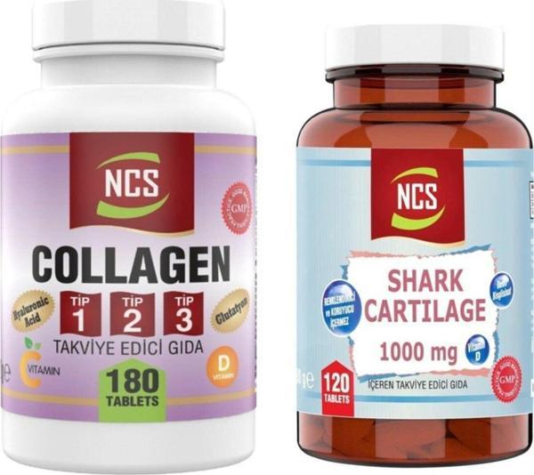 Ncs Kollajen Tip 1-2-3 180 Tablet Shark Cartilage 120 Tablet - Image 1