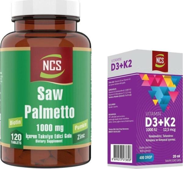 Ncs Saw Palmetto Biotin Zinc 120 Tablet Vitamin D3 K2 Damla - Image 1