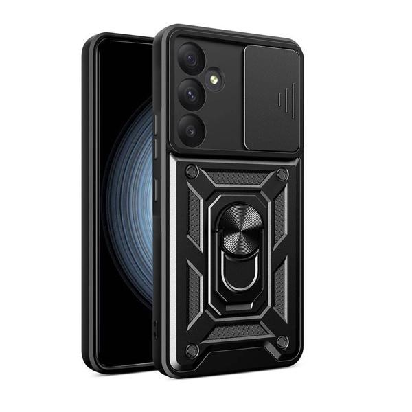 Galaxy A35 Kılıf Magnetik Standlı Kamera Korumalı Zore Sürgülü Vega Kapak - Image 1