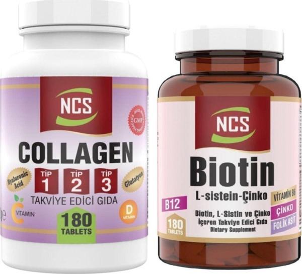 Ncs Tip 1-2-3 Collagen (Kolajen) 180 Tablet Glutatyon Biotin 180 - Image 1