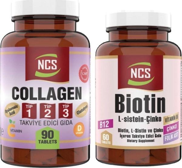 Ncs Tip 1-2-3 Collagen Kollajen 1000 Mg 90 Tablet Biotin 60 Tablet - Image 1