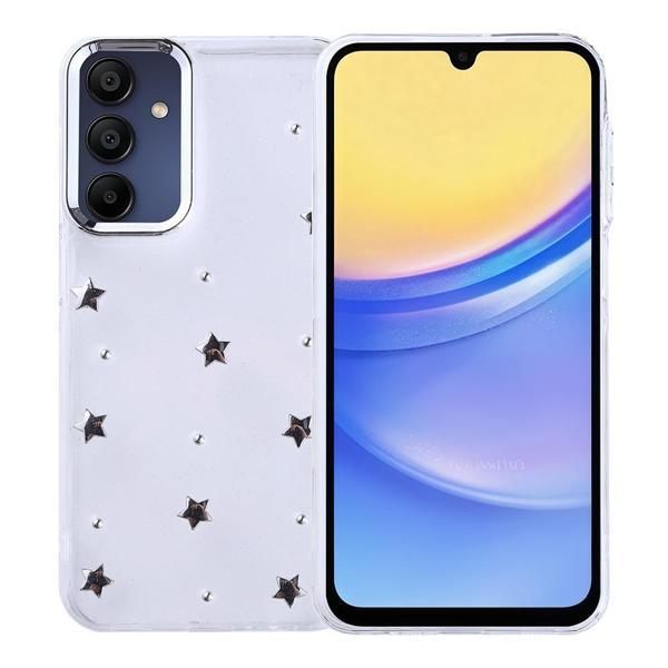 Galaxy A15 Kılıf Airbag Tasarımlı Simli Şeffaf Zore Kutup Kapak - Image 1