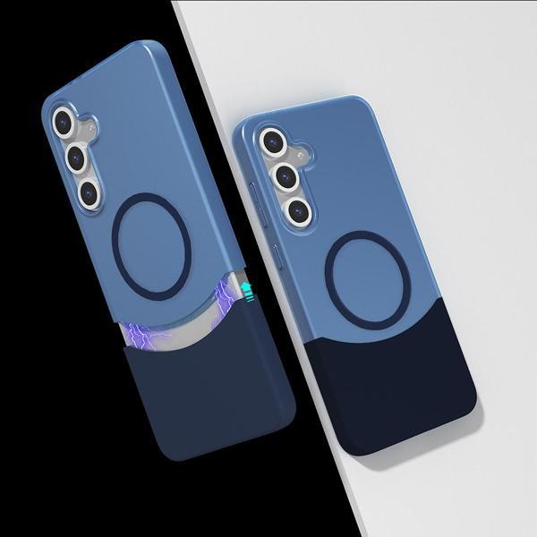 Galaxy S24 FE Kılıf M-Safe Şarj Özellikli Mıknatıslı Zore Duble Kapak - Image 1