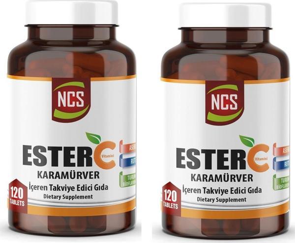 Ncs Ester C Vitamini 1000 Mg 2 Kutu 240 Tablet Kara Mürver Turunçgil Bioflavonidleri - Image 1