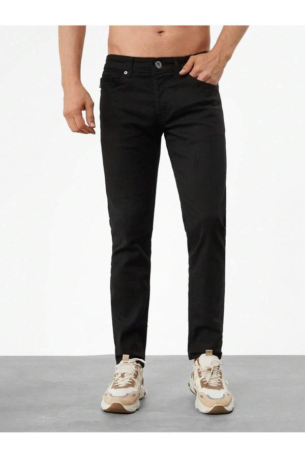 Noxter Erkek Siyah Slim Fit Pantolon - Image 1