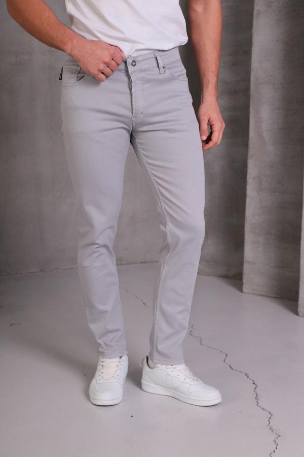 Noxter Erkek Gri Slim Fit Pantolon - Image 1
