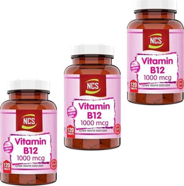 Ncs Vitamin B12 Metilkobalamin 1000 Mcg 120 Tablet 3 Kutu - Image 1