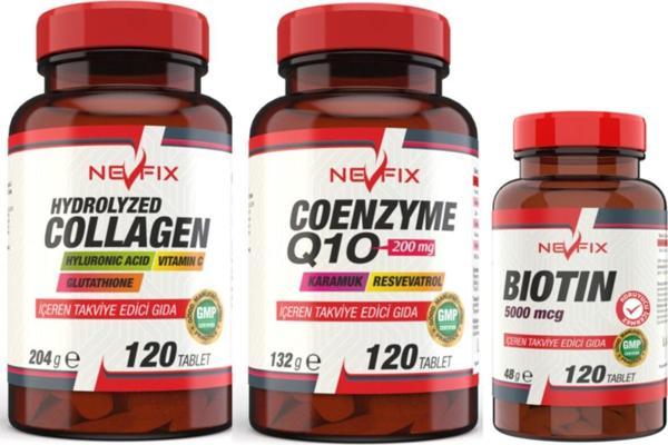 Nevfix Collagen 1000 Mg Coenzyme 200 Mg Biotin 5000 Mcg 3 Ürün - Image 1