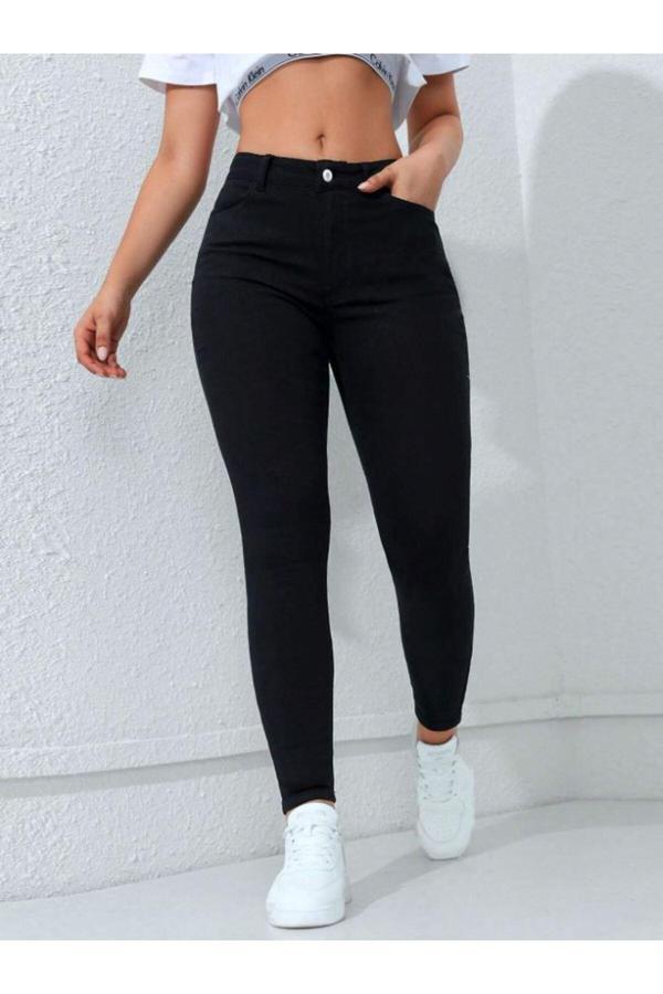 Noxter Kadın Siyah Skinny Pantolon - Image 1