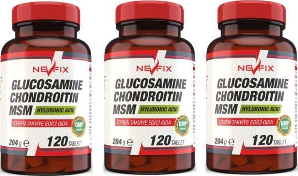 Nevfix Glucosamine Yumurta Kabuğu Zarı 120 Tablet X 3 Kutu - Image 1