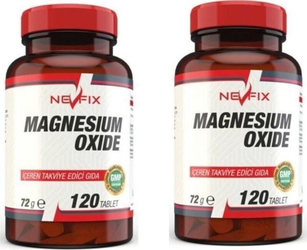 Nevfix Magnesium Oxide Magnezyum 250 Mg 120 Tablet 2 Kutu - Image 1