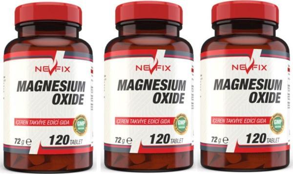 Nevfix Magnesium Oxide Magnezyum 250 Mg 120 Tablet X 3 Kutu - Image 1