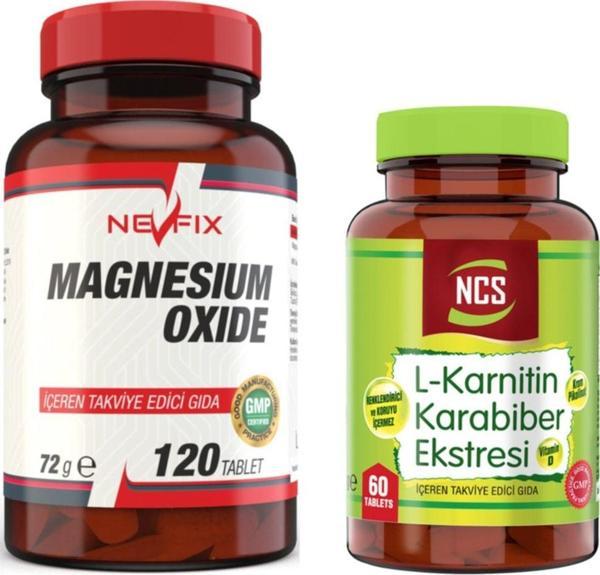 Nevfix Magnezyum 250 Mg 120 Tablet + Ncs L-Karnitin Karabiber 60 Tablet - Image 1