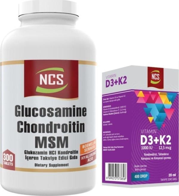 Ncs Glucosamine Chondroitin Msm Boswellia 300 Tablet Vitamin D3 K2 20 Ml - Image 1