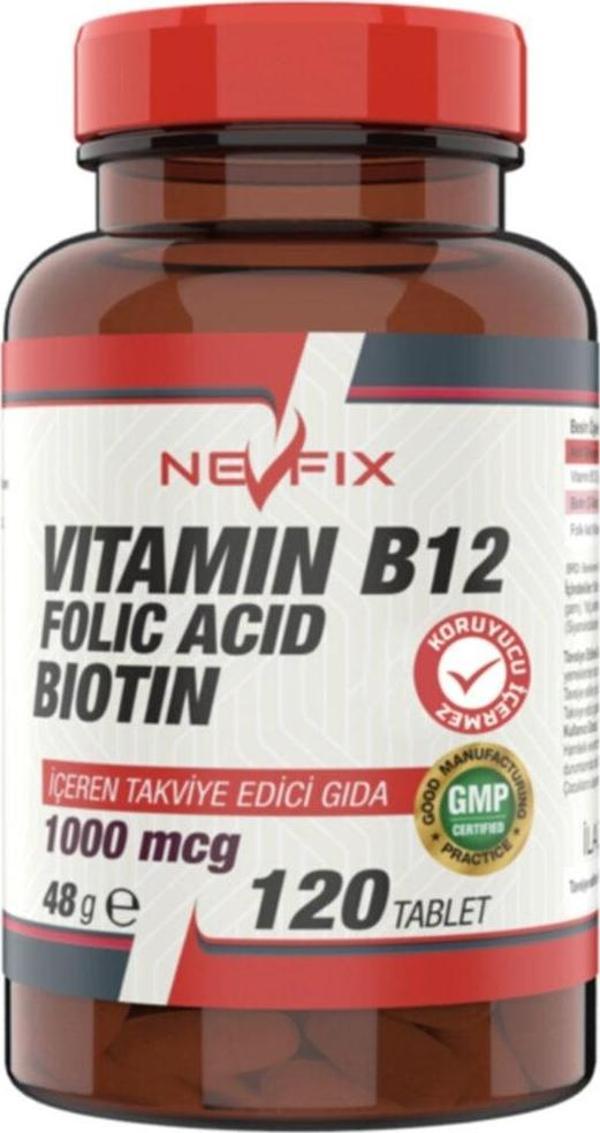 Nevfix Vitamin B12 1000 Mcg Folic Acid&Biotin - Image 1