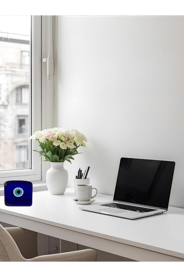 Nevce Store Modern Kare Nazar Boncuğu – Ev & Ofis Dekoru - Pozitif Enerji Ve Şık Objeler - Hediye - Image 1