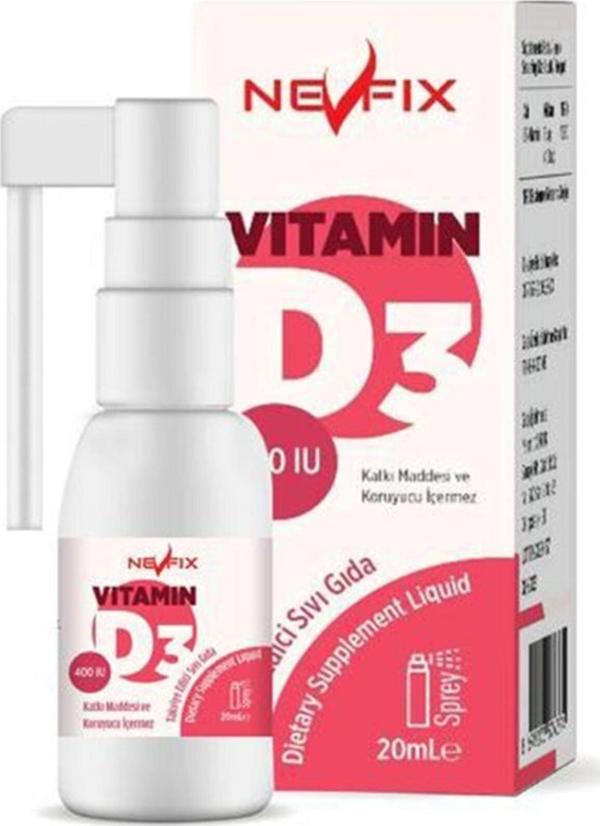 Nevfix Vitamin D3 10 Mcg 400 Iu 20 Ml - Image 1