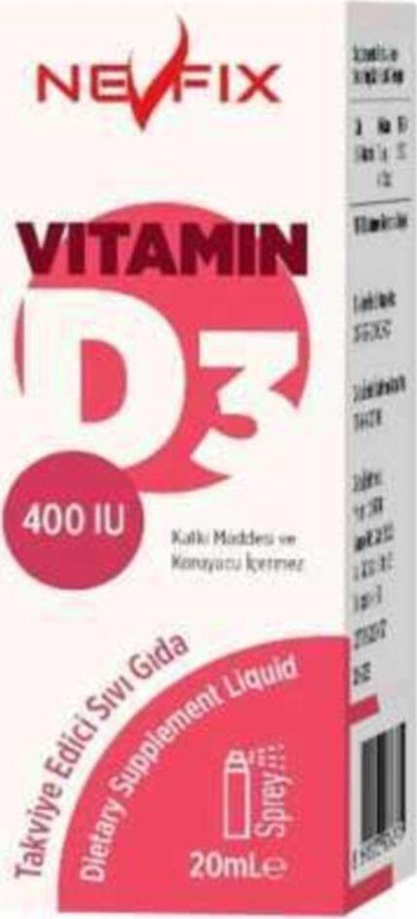 Nevfix Vitamin D3 400 Iu Sprey 20 Ml - Image 1