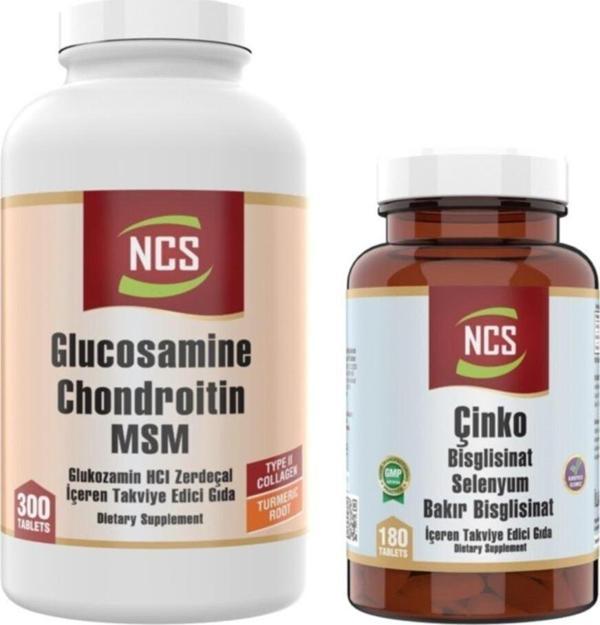 Ncs Glucosamine Chondroitin Msm Turmenic Root 300 Tablet Zinc Bisglisinat 180 Tab - Image 1