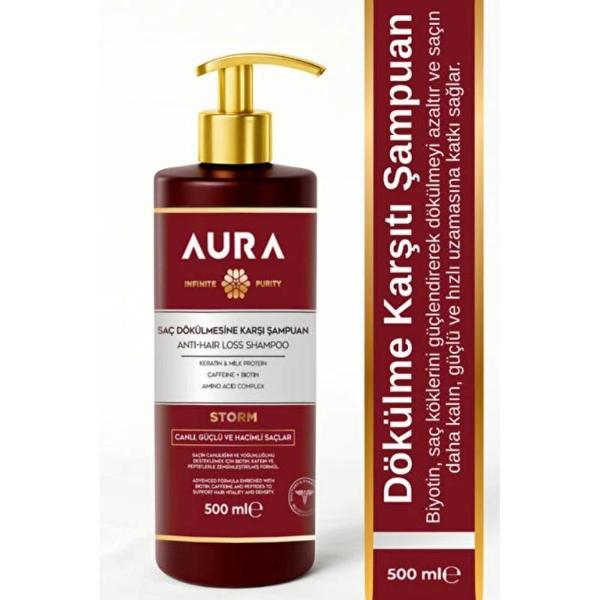 STORM AURA DÖKÜLME KARŞITI ŞAMPUAN 500 ML - Image 1