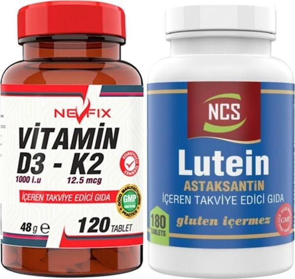 Ncs Lutein Astaksantin 180 Tablet Nevfix Vitamin D3-K2 120 Tab - Image 1
