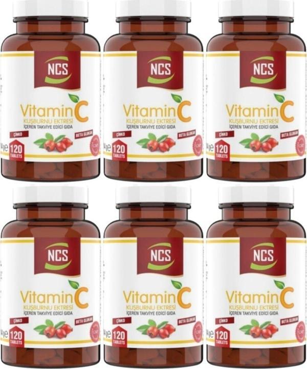 Ncs Vitamin C 1000 Mg Beta Glukan Kuşburnu Çinko 120 Tab 6 Kutu 720 Tablet - Image 1