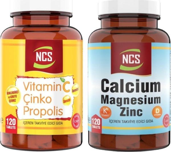 Ncs Vitamin C Çinko Propolis 120 Tablet Kalsiyum 120 Tablet Çinko - Image 1