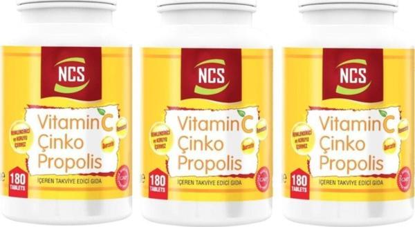 Ncs Vitamin C Çinko Propolis 180 Tablet X 3 Kutu - Image 1