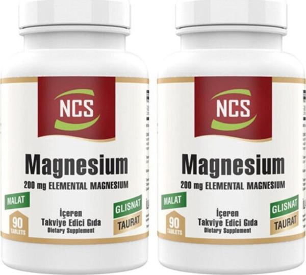 Ncs Magnesium 200 Mg Malat Taurat Glisinat 90 Tablet 2 Kutu - Image 1