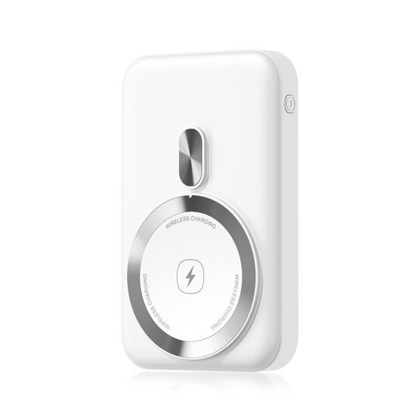 Polosmart PSM129 5000 mAh Kablosuz Powerbank 20W PD Hızlı Şarj Type-C Çıkışlı Magsafe Beyaz - Image 1