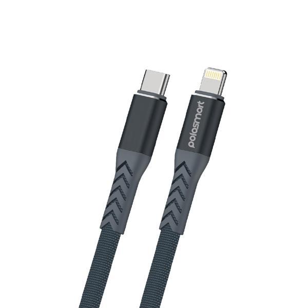 Polosmart PSM118 Type-C to Lightning 20W Hızlı Şarj ve Data Kablosu 1.2 Metre Gri - Image 1