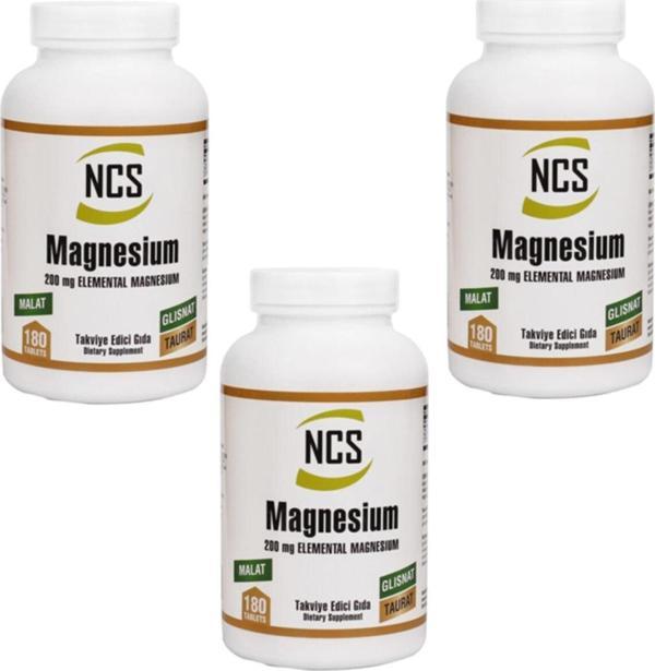 Ncs Magnesium Malat Glisinat Taurat 180 Tablet 3 Kutu Magnezyum 540 Tablet - Image 1
