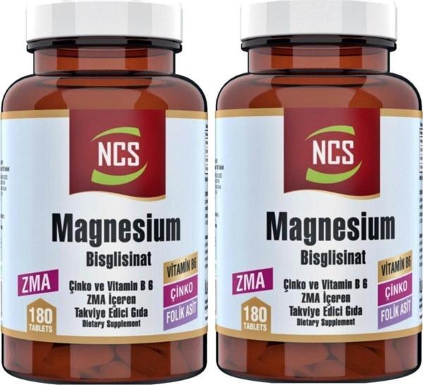 Ncs Zma 180 Tablet Çinko Folic Acid Vitamin B 6 Magnezyum Bisglisinat 2 Adet - Image 1