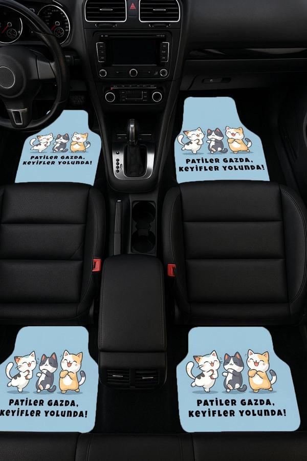 SonicTouch Universal Oto Araba Paspası Takımı Dijital Baskılı Her Araca Uyumlu Yıkanabilir 22OPD2511 - Image 1