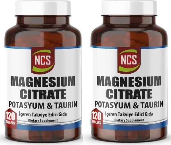 Ncs Magnezyum Sitrat Potasyum Kalium Taurin Magnesium Citrate 2X120 Tablet - Image 1