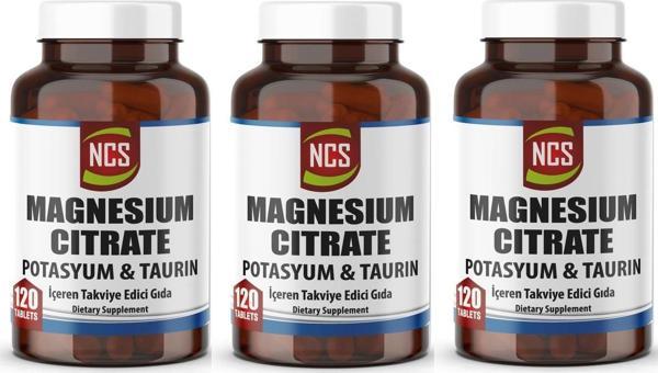 Ncs Magnezyum Sitrat Potasyum Taurin Magnesium Citrate 3X120 Tablet =360 Tablet Kalium Komplex - Image 1