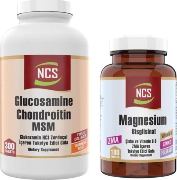 Ncs Zma Magnesium Çinko Vitaminb6 180 Tablet Glucosamine Turmenic Root 300 Tablet - Image 1