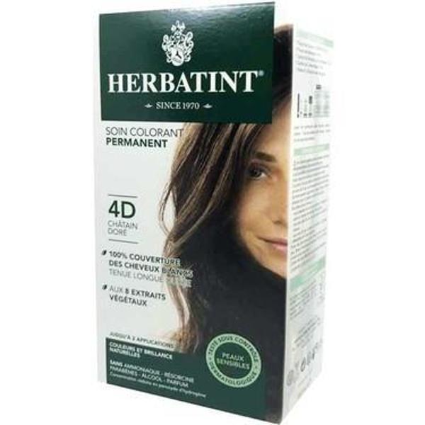 Herbatint Bitkisel Özlü Kalıcı Saç Boyası | Altın Kestane (Golden Chestnut 4D) 170 ml - Image 1