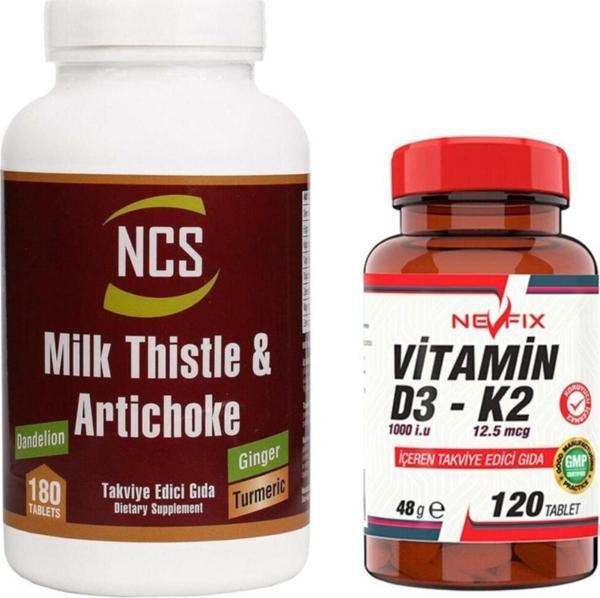 Ncs Milk Thistle180 Tablet & Nevfix Vitamin D 120 Tablet - Image 1