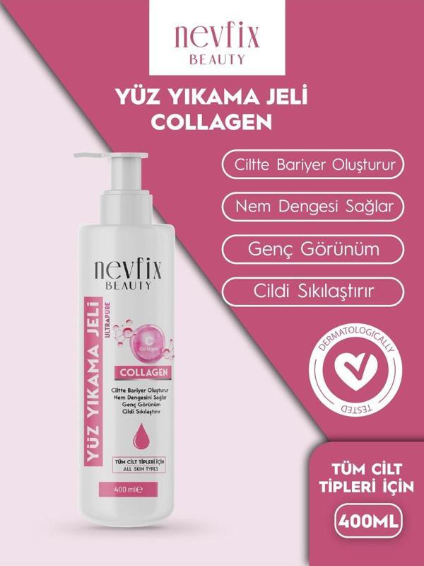 Nevfix Beauty Collagen İlaveli Yüz Yıkama Jeli 400 Ml - Image 1