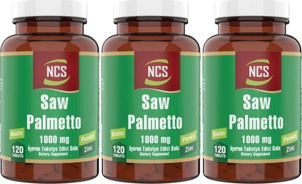 Ncs Saw Palmetto 1000 Mg 3 Kutu 360 Tablet Zinc Biotin - Image 1